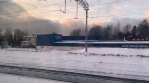 РЖД. Россия из окна поезда. Москва- Ярославль. RUSSIAN RAILWAYS. Russia from the train window.