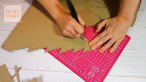 Новогоднее оформление окон 2022\ Новогодние домики из картона своими руками \ Композиция на окно