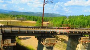 Вид из окна поезда - Река Чалдонка (Могочинский р-н, Забайкальский край)