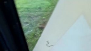 Синий трактор МТЗ ровняет поле