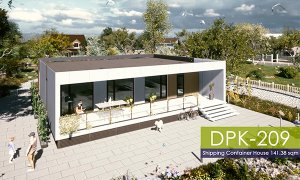 Shipping Container Home 141.38 sqm. House project - 3 Bedrooms. DomoProect.com