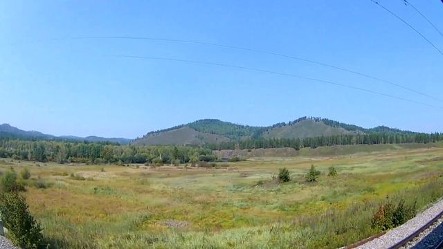 Вид из окна поезда - Долина реки Белый Урюм (Чернышевский и Могочинский р-н., Забайкальский край)