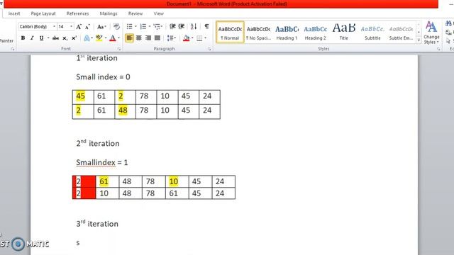 Sort an array using Selection Sort in java - Hindi