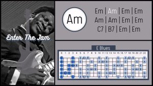 BB King Style Blues Backing Track in Em