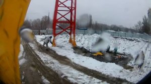 Фундамент башенного крана / Тower crane foundation