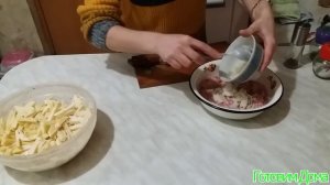 Картофель с фаршем и сметаной фирменный ужин два в одном