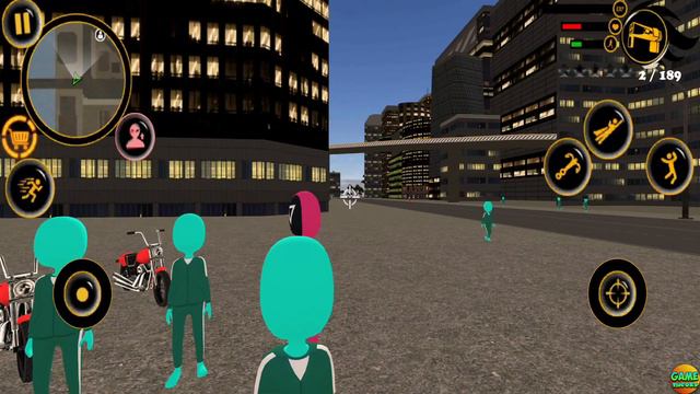 Squid Game Stickman Rope Hero Gangster Crime Gameplay Simulator смотреть онлайн