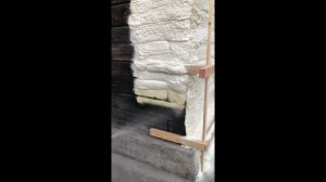 Утепление деревянных стен, пеной ППУ.