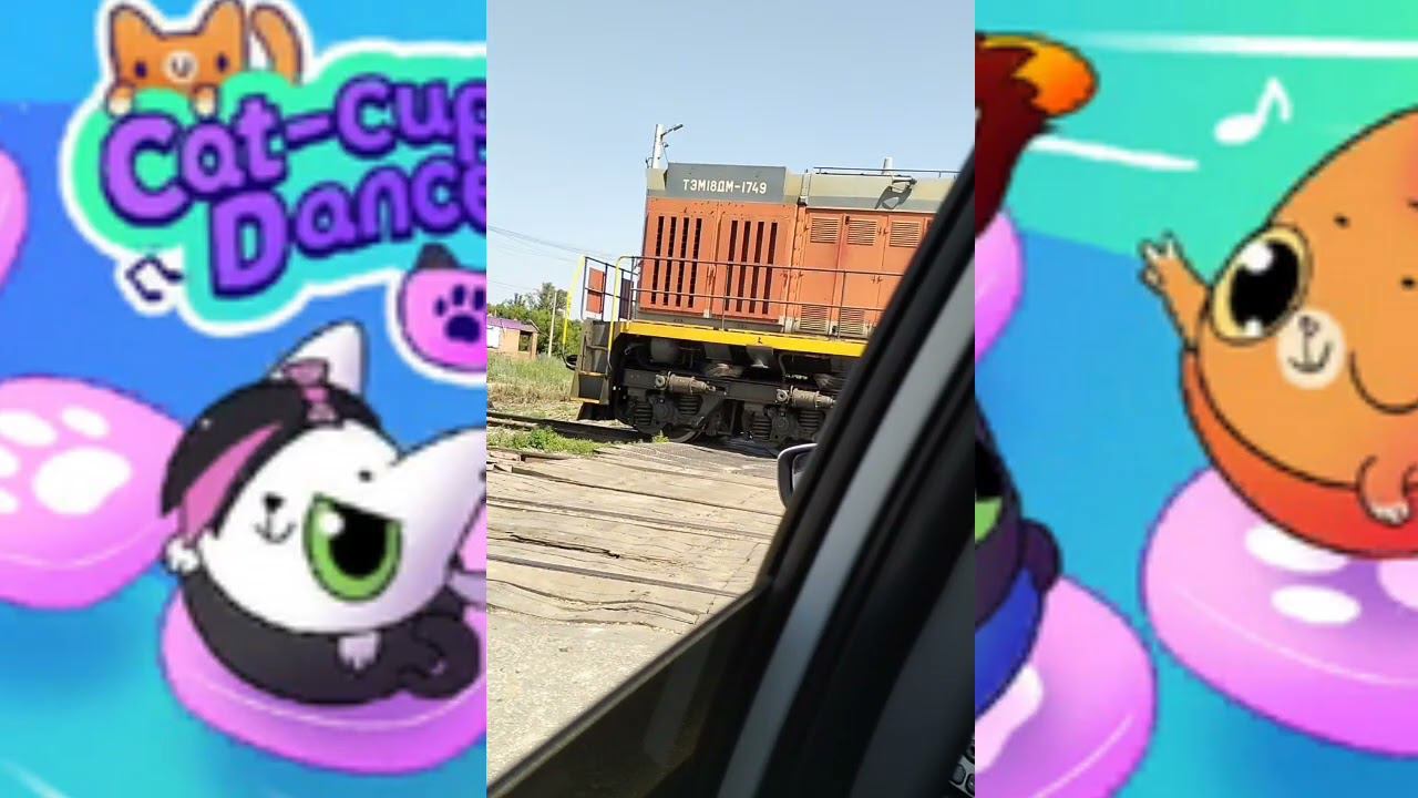 Грузовой поезд РЖД (ТЭМ18ДМ-1749) (пгт Суходол, Самарская область, 03.07.2024) смотреть онлайн