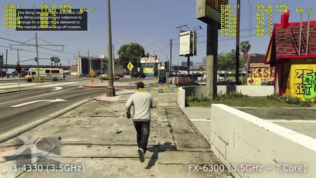 intel i3 4330 vs AMD FX 6300 in GTA 5 (part 1) смотреть онлайн