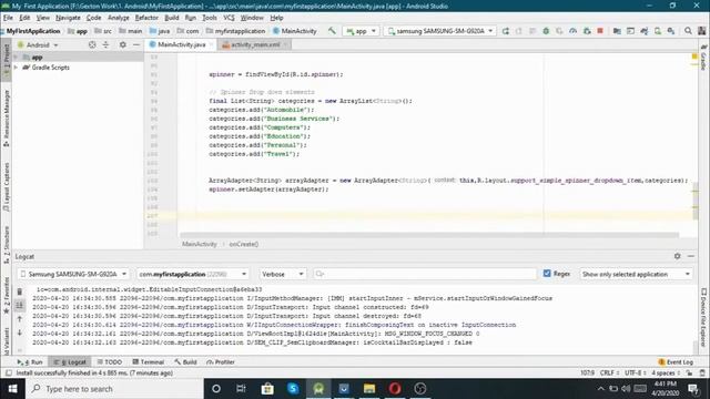 7  Android Tutorial For Beginner(How To Use Text Spinner in Android Studio) URDU | HINDI