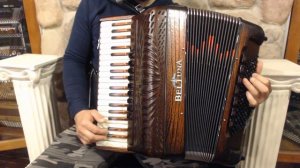 BELTPREIV96MFC - Carved Copper Beltuna Prestige IV Fly Special Piano Accordion LMMM 37 96 $9999