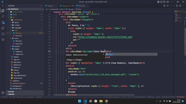 Responsive Portfolio website in react | Responsive Portfolio Website Using React JS with source cod