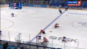 XI Зимние Паралимпийские игры. Следж-хоккей. Финал. Россия - США (1 Период)