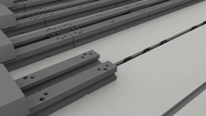 Анимация механических тисков серии ТМК на портальном станке