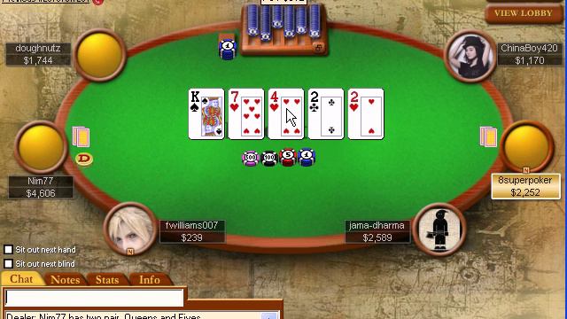 Feruell Вод 30-60$ Limit Holdem смотреть онлайн