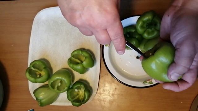 Фаршированный перец в казане!