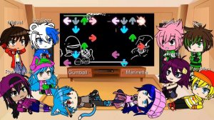 Fandom react to FNF vs Impostor V4 part 2 (Gacha Club)