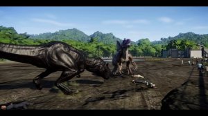 Black MONSTER! T-Rex Vs Spinosaurus Vs I-Rex, V-Rex, Giganotosaurus - Dinosaurs Fighting in JWE PAR