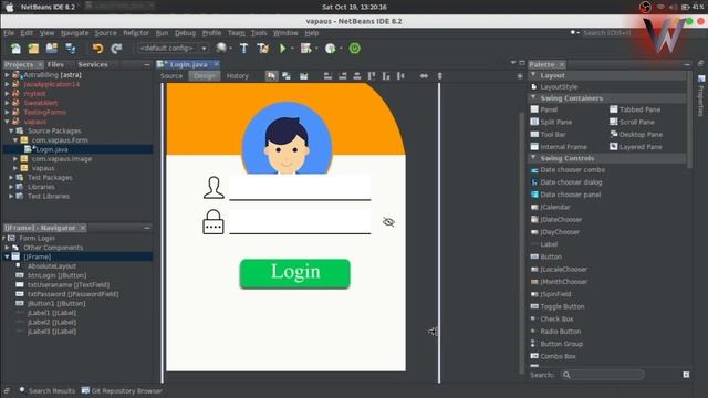 How to Design a Attractive Login Form using Java Swing GUI смотреть онлайн