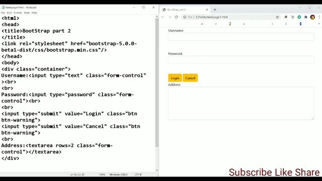 Bootstrap part 7 | How to use textarea and selectbox tag with using bootstrap | Selectbox | textare