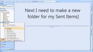 Setting up IMAP email and Sent Items Folder