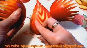 КАК СДЕЛАТЬ КРАСИВУЮ ПТИЦУ ИЗ ЯБЛОКА - УКРАШЕНИЯ ИЗ ФРУКТОВ & КАК КРАСИВО НАРЕЗАТЬ ЯБЛОКИ - КАРВИНГ