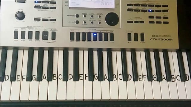Piano: Dheere Dheere Bol Koi Sun Na Le (Film: Gora aur Kala) on Casio CTK 7300in with Slow Tutorial смотреть онлайн