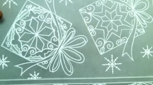 Парчмент крафт. Открытка "Новогодние подарки". Часть 2