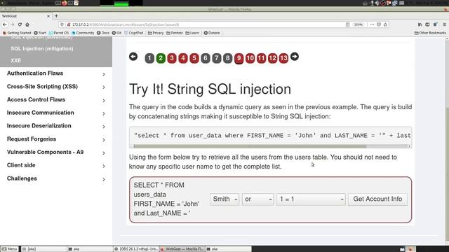 Hacking Concepts with WebGoat - Learn SQLi смотреть онлайн