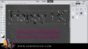 Load & Use Ashe Design's Photoshop Styles in PSE 12