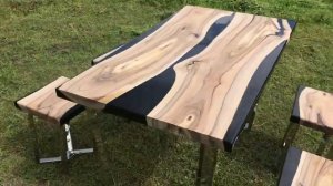 Лучший стол из слэба и эпоксидной смолы