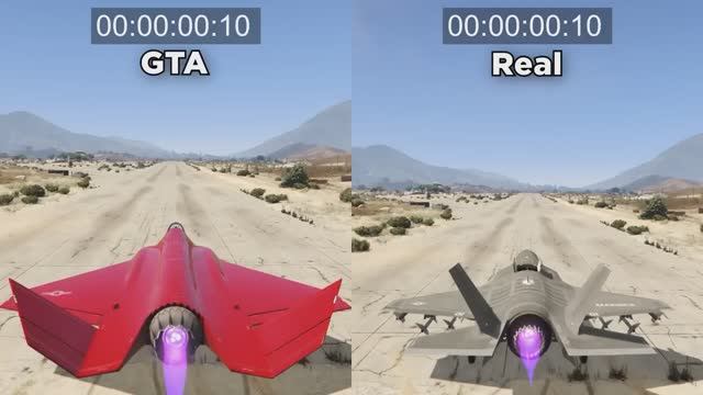 GTA 5_СРАВНЕНИЕ_RAIJU JET VS REAL F-35 JET #гта онлайн #тест гта5 #гта 5