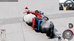 BeamNG Drive - Truck Crash Tests | Steering Wheel Gameplay Ep 15