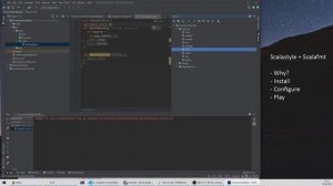 An overview of Scalastyle + Scalafmt using IntelliJ