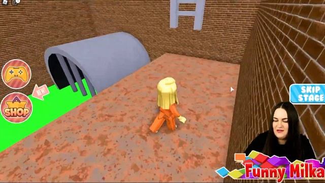 СБЕЖАЛА ИЗ ТЮРЬМЫ в Roblox Escape Prison Obby! смотреть онлайн
