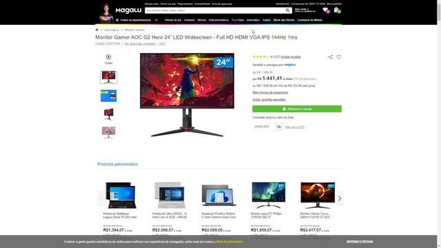 Os MELHORES MONITORES 144HZ E 165HZ para você COMPRAR na BLACK FRIDAY VISANDO O CUSTO BENEFÍCIO... смотреть онлайн