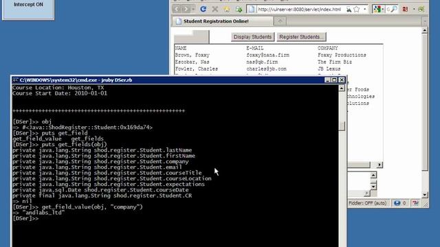 Attacking JAVA Serialized Communication смотреть онлайн