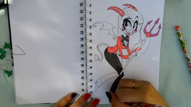 Харли из Отель Хазбин/Цветные ручки/Проверка материалов смотреть онлайн