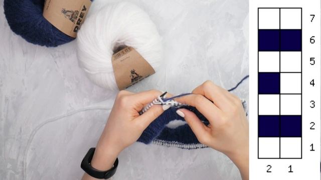 Берет спицами. How to knit beret. Jacquard pattern.