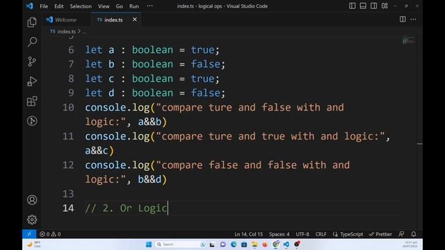 Logical operators in TypeScript explained.