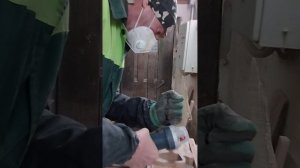 Выборка  древесины обдирочным шаром и обдирочными кругами.