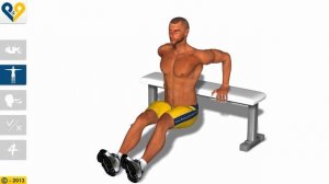 Как накачать трицепс: Отжимания от скамьи