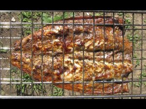 Барбекю из рыбы. Сиг на углях. Очень вкусно, попробуйте!