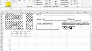 How To Make  a bubble answer sheet in Excel