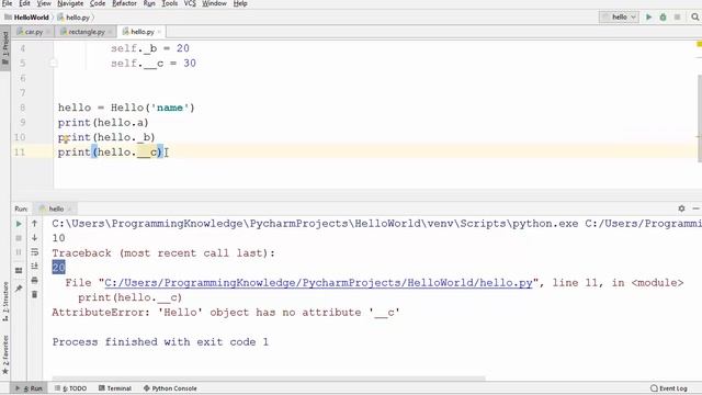Python Tutorial for Beginners 27 - Python Encapsulation