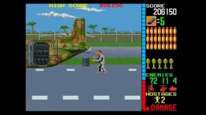 Operation Wolf Arcade Game Walkthrough - First and Final Level and Death Scenes