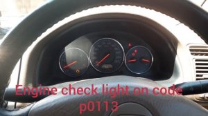 Honda civic engine check light on code p0113  sensor problem solution now