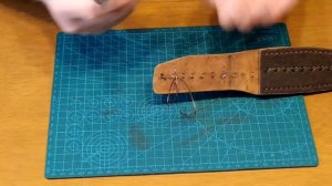 Leather sheath.Ножны из кожи