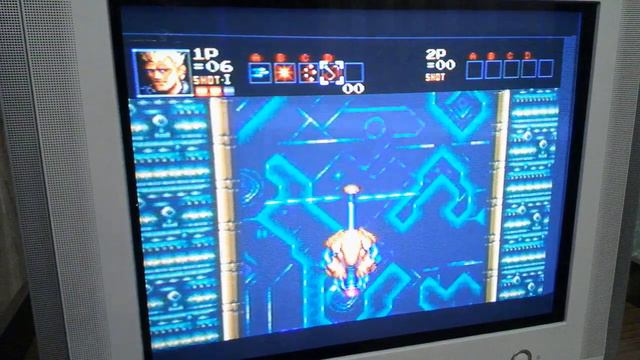 Полное прохождение игры Contra Hard Corps на старом экране - Sega MD - Sega Genesis - Сега